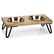 PetAmour DBL Karinto Double Wooden Bowl - Dog Bowl