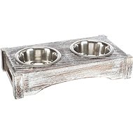 Trixie Set of Bowls in a Wooden Base 2 × 0.45l/12cm - Dog Bowl
