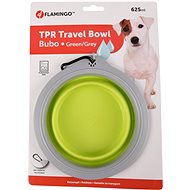 Flamingo Travel Bowl Silicone Green/Grey 625ml - Travel Bowl for Dogs and Cats