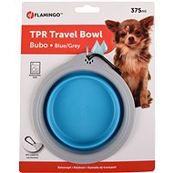 Flamingo Travel Bowl Silicone Blue/Grey 375ml - Travel Bowl for Dogs and Cats