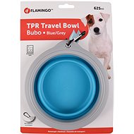Flamingo Travel Bowl Silicone Blue/Grey 625ml - Travel Bowl for Dogs and Cats
