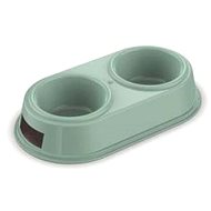 Cobbys Pet Double Plastic Bowl 26 × 13 × 5cm 2 × 200ml - Dog Bowl