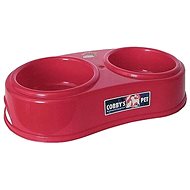 Cobbys Pet Double Anti-slip Plastic Bowl 2 × 600ml - Dog Bowl