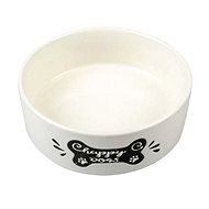 DUVO+ Happy Dog Ceramic Bowl White 15cm 600ml - Dog Bowl