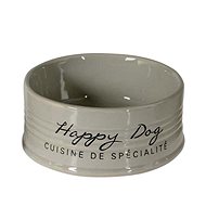 DUVO+ Happy Dog Ceramic Bowl Grey 18,5cm 1000ml - Dog Bowl
