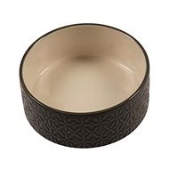 DUVO+ Ceramic Bowl with Dark Decoration 16cm 800ml - Dog Bowl