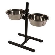 DUVO + Stainless-steel Bowls with Adjustable Stand 56cm 2 × 24cm - Dog Bowl