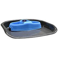 Cobbys Pet Plastic Tray with Triple Bowl 1l - Dog Bowl