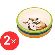 Trixie Ceramic hamster bowl 80 ml/ 8 cm 2 pcs - Bowl for Rodents