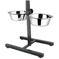 Akinu Adjustable bowl stand black 2 × 1.8 L - Dog Bowl
