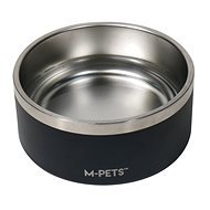 M-Pets Eskimo bowl with double stainless steel wall and anti-slip black 1,25 l - Dog Bowl