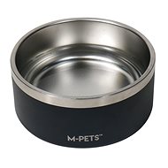 M-Pets Eskimo bowl with double stainless steel wall and anti-slip black 2 l - Dog Bowl