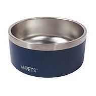 M-Pets Eskimo bowl with double stainless steel wall and anti-slip blue 2 l - Dog Bowl