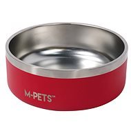 M-Pets Eskimo bowl with double stainless steel wall and anti-slip red 2 l - Dog Bowl
