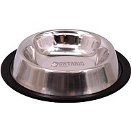 Ontario stainless steel bowl with rubber 16 cm 0,18 l - Cat Bowl