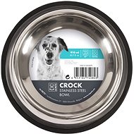M-Pets Crock NEW Stainless steel bowl with rubber L 0,91 l - Dog Bowl