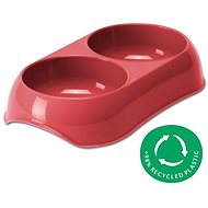 Moderna Bowl Gusto double 2 × 200 ml, coral - Cat Bowl