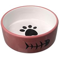 Magic Cat Ceramic bowl pink/white 350 ml - Cat Bowl