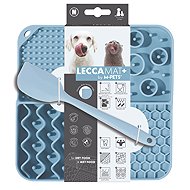 M-Pets LECCAMAT+ licking pad with spoon blue M - Lick Mat