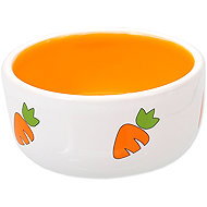 Small Animals Ceramic rabbit bowl white-yellow 11,5 × 5 cm 300 ml - Bowl for Rodents
