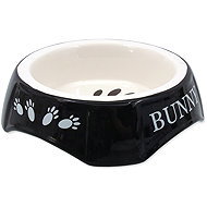 Small Animals Bowl print Bunny black 15 × 15 × 4,5 cm - Bowl for Rodents