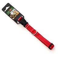 Cobbys Pet Adjustable Reflective Textile Collar Red 35-40cm × 2cm - Dog Collar