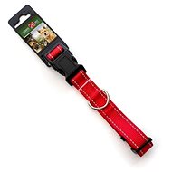 Cobbys Pet Adjustable Reflective Textile Collar Red 40-55cm × 2.5cm - Dog Collar