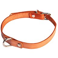 Cobbys Pet Genuine Leather Collar Natural Brown 35cm × 0.7cm - Dog Collar