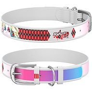 Waudog Leather Collar DC Harley Quinn White 29-38cm/2,0cm - Dog Collar