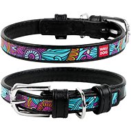 Waudog Leather Collar Summer, Black 30-39cm/2cm - Dog Collar