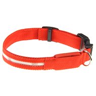 Vking LED obojek červený M - Dog Collar