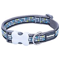 Red Dingo Collar Modern on Grey 1,2 × 20 - 32 cm - Dog Collar