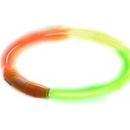LaRoo LED obojok gradient oranžovo-zelený USB 65 cm - Obojok pre psa