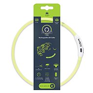 M-Pets FLASH LED rechargeable light-up collar green M - Dog Collar