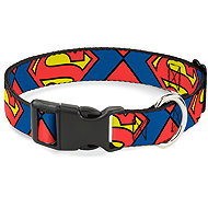 Buckle-down Resistant dog collar with plastic buckle, regular, size M, Superman - Dog Collar