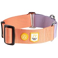 Woolly Wolf Semi-retractable martingale collar Salmon Pink Mix M - Dog Collar