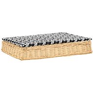 Shumee Flat Bed with Cushion, Willow, Beige - Pet Bed