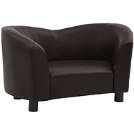 Shumee Sofa for dogs faux leather brown - Pet Bed