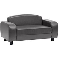 Shumee Sofa for Dogs Artificial Leather Grey 80 × 50 × 40cm - Pet Bed