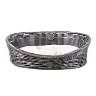 EBI D&D Rustic Rattan Bed with Pillow 70 × 53 × 23cm - Pet Bed