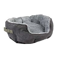 DUVO+ Bed oval black grey S 41 × 38 × 20 cm - Pet Bed