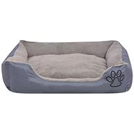 Shumee Comfort Bed Oxford with Padded Cushion, Grey - Pet Bed