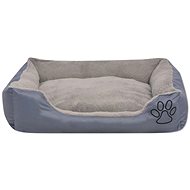Shumee Comfort Bed Oxford with Padded Cushion Grey L - Pet Bed