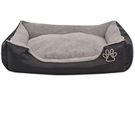 Shumee Comfort Bed Oxford with Padded Cushion, Black - Pet Bed