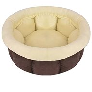 Shumee Dog Bed Round Beige L - Pet Bed