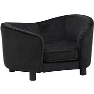 Shumee Dog Sofa Plush Black 69 × 49 × 40cm - Bed