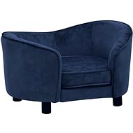 Shumee Dog Sofa Plush Blue 69 × 49 × 40cm - Pet Bed
