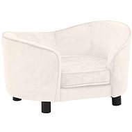 Shumee Dog Sofa Plush Cream 69 × 49 × 40cm - Pet Bed