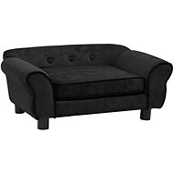 Shumee Dog Sofa Plush Black 72 × 45 × 30cm - Pet Bed