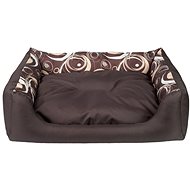 Argi Rectangular dog bed with cushion brown with pattern 78 × 64 × 19 cm - Pet Bed